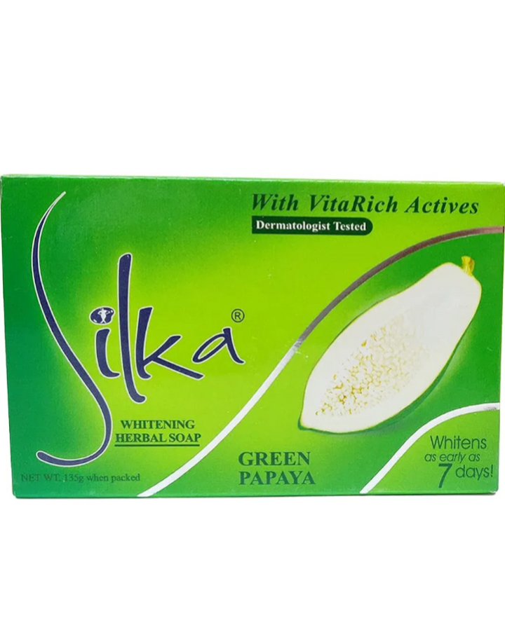 Silka Whitening Herbal Soap Green Papaya, 135G _0