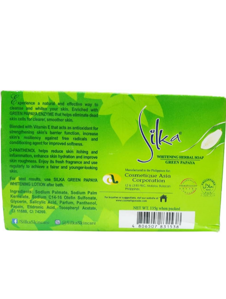 Silka Whitening Herbal Soap Green Papaya, 135G _1