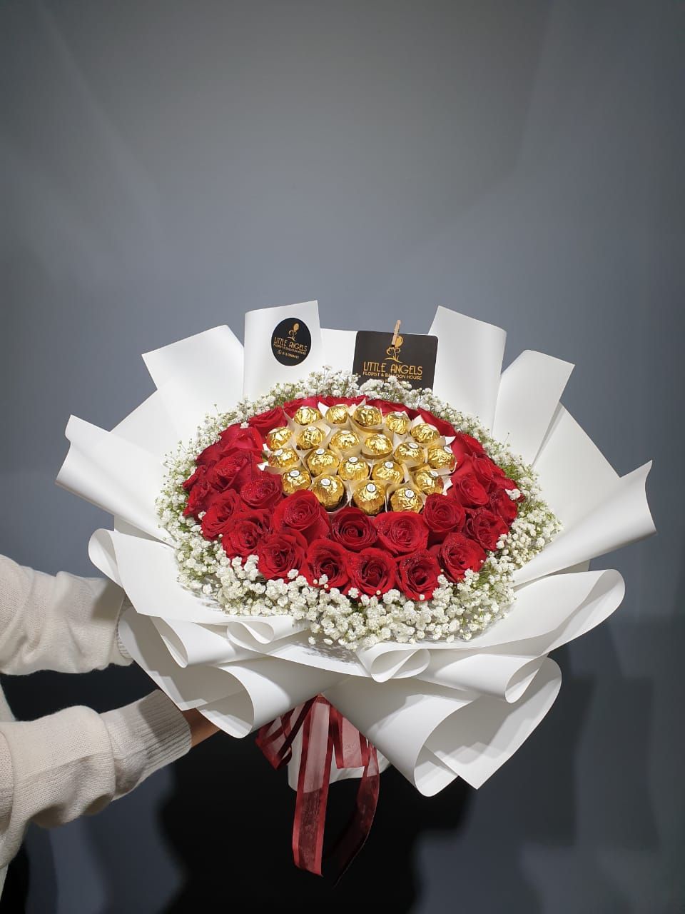 Premium Ferrero and Roses Bouquet_0