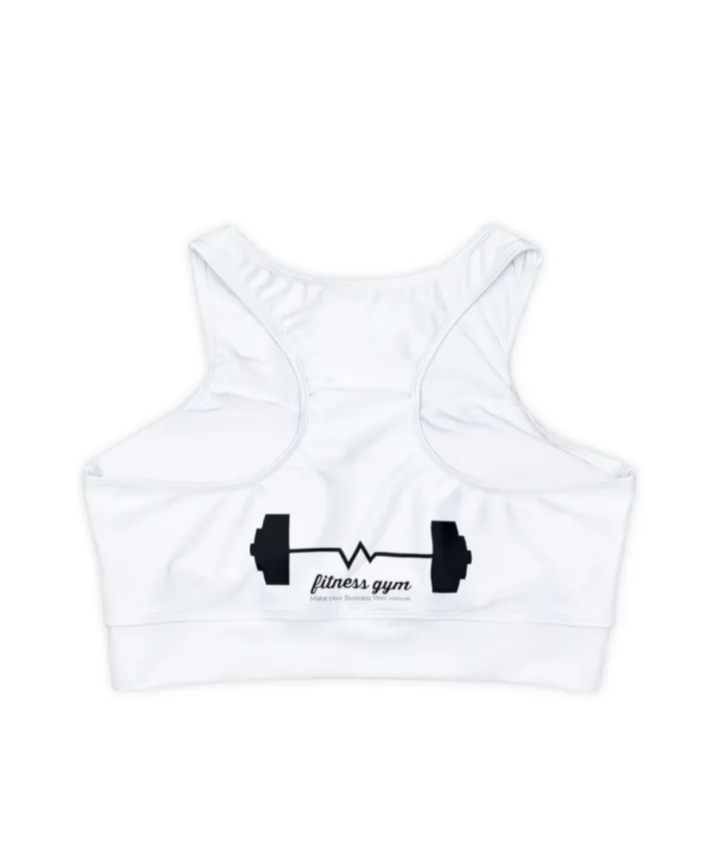 Fully Lined, Padded Sports Bra (AOP) fitness power _1