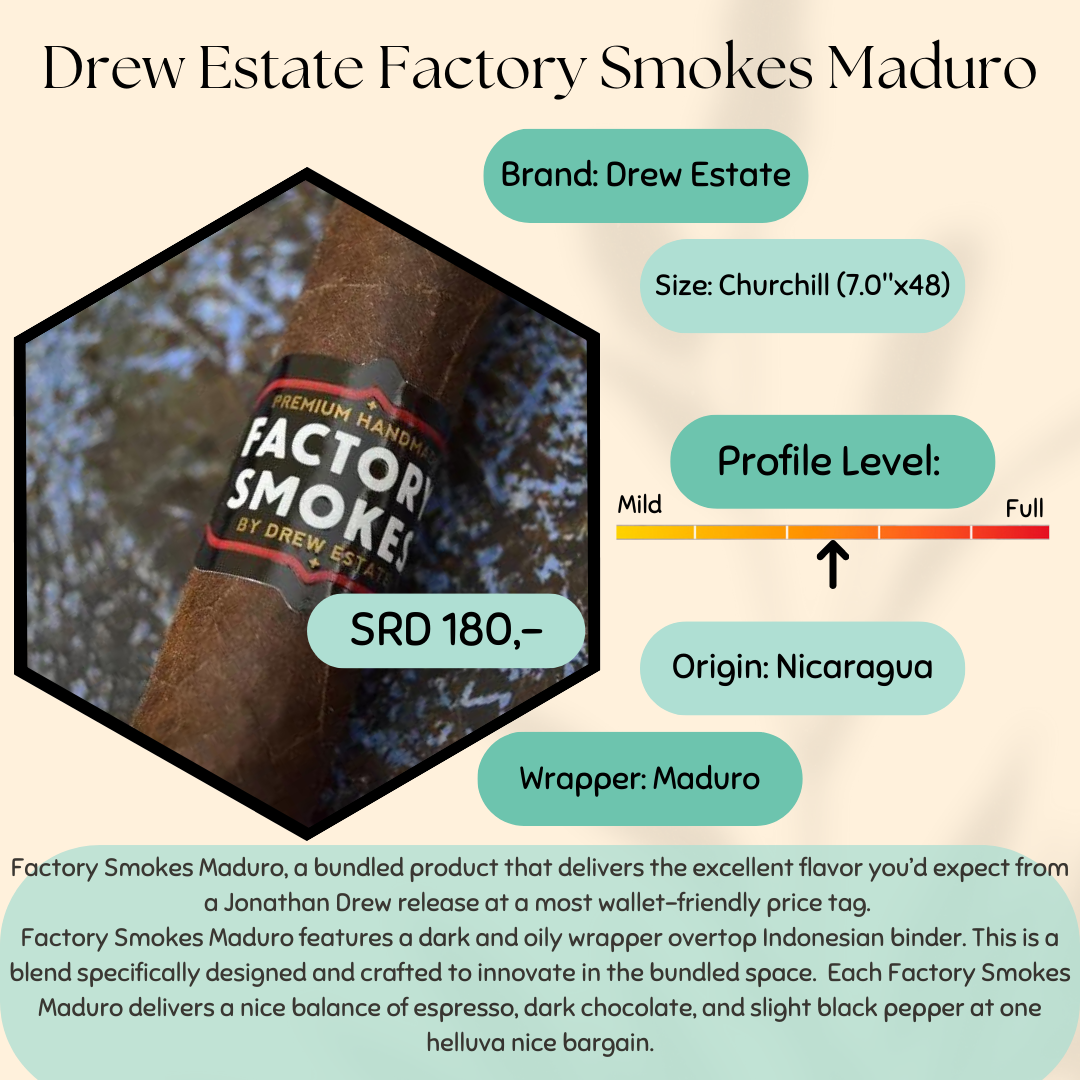 Drew Estate Factory Smokes Maduro _0