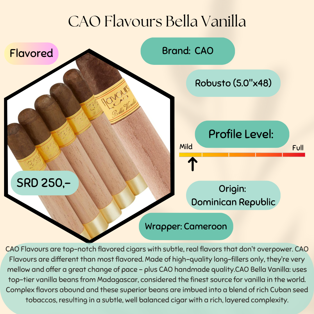 CAO Flavours Bella Vanilla Robusto (5.0"x48)_0