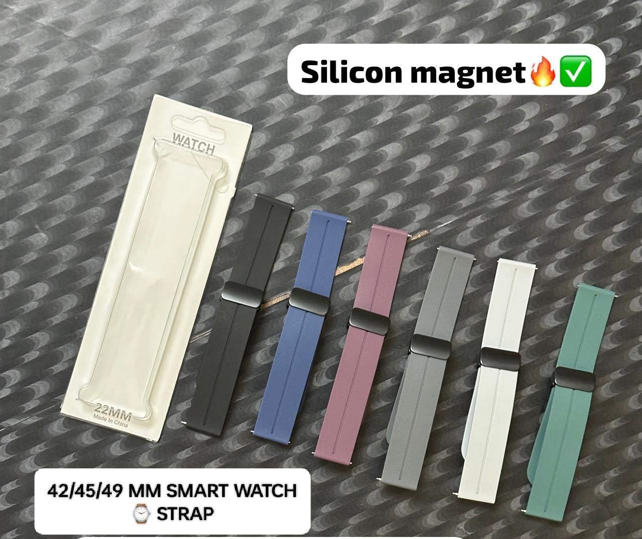 SILICON MEGNET 42/44/45/49 MM SMART 🤓 WATCH STRAP _0