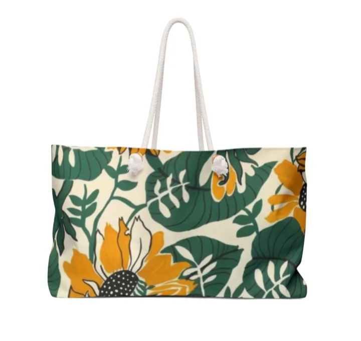 Weekender Bag Beautiful Flower 24"x13"_0