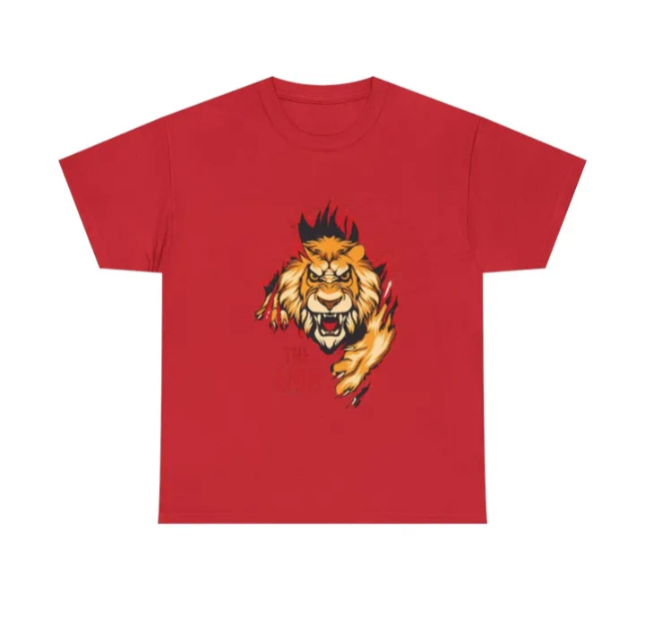 Unisex Heavy Cotton Tee The Lion _2