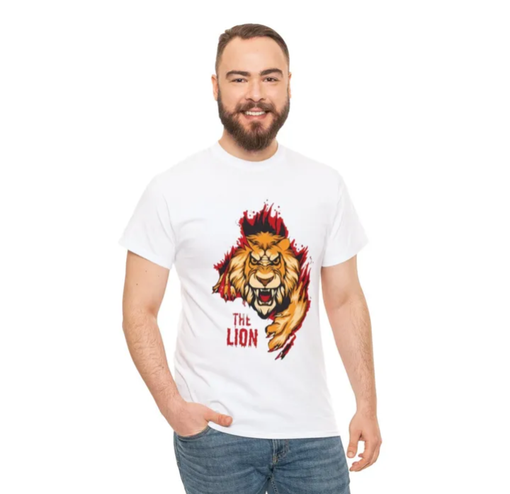 Unisex Heavy Cotton Tee The Lion _6