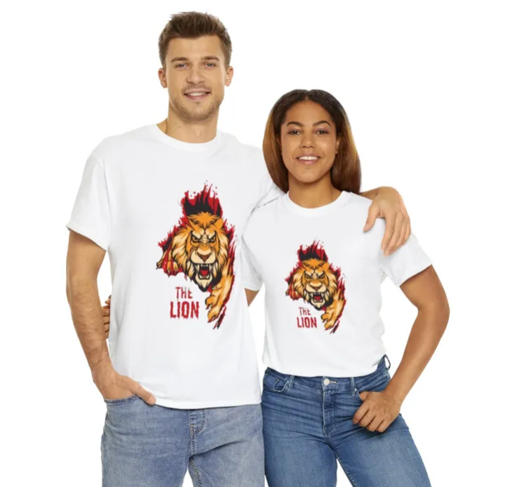 Unisex Heavy Cotton Tee The Lion _3