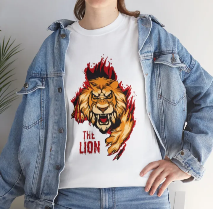 Unisex Heavy Cotton Tee The Lion _8