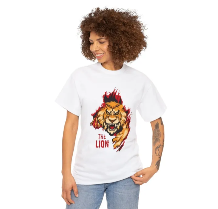 Unisex Heavy Cotton Tee The Lion _5