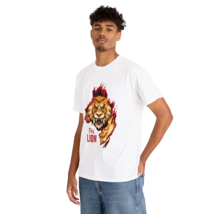 Unisex Heavy Cotton Tee The Lion _4