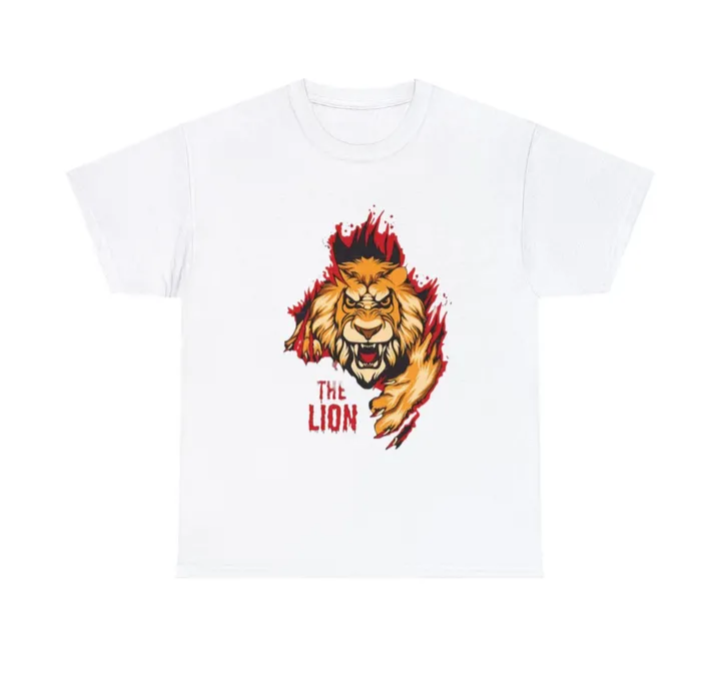 Unisex Heavy Cotton Tee The Lion _0