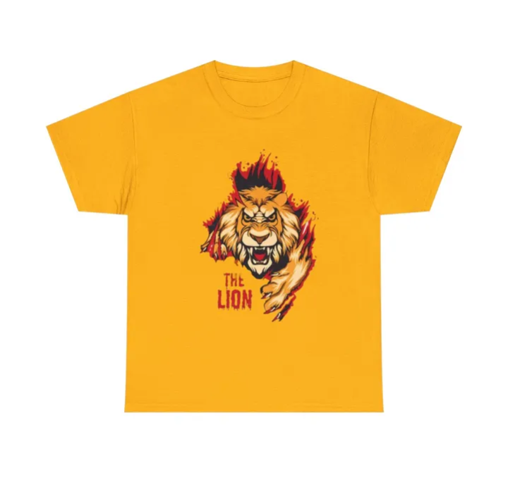 Unisex Heavy Cotton Tee The Lion _1