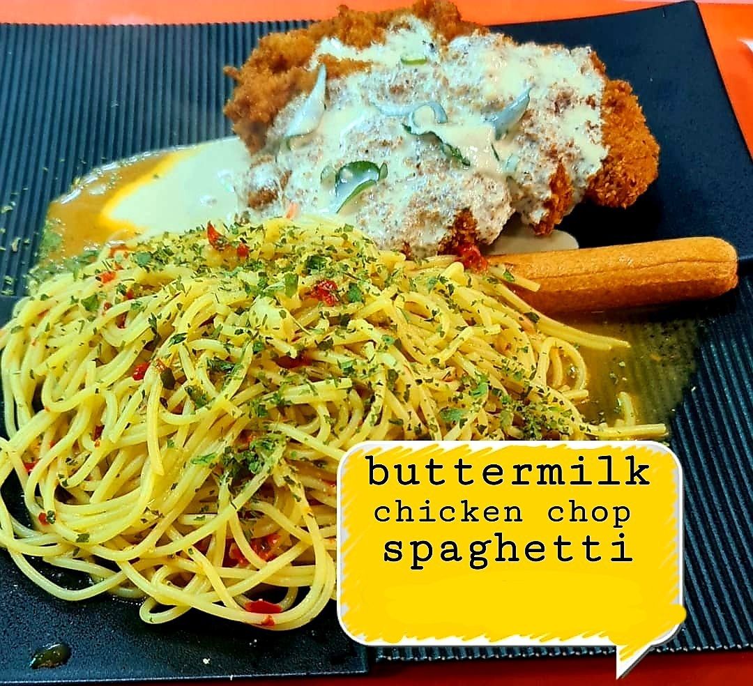 buttermilk chicken chop spaghetti _0