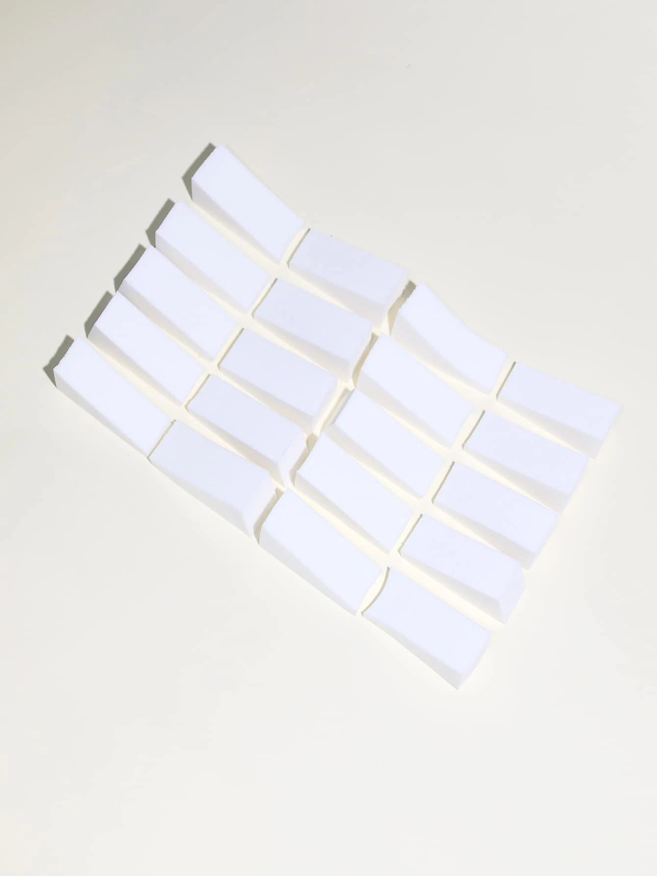 2pcs White Trapezoid Makeup and Nail Art Sponges_4