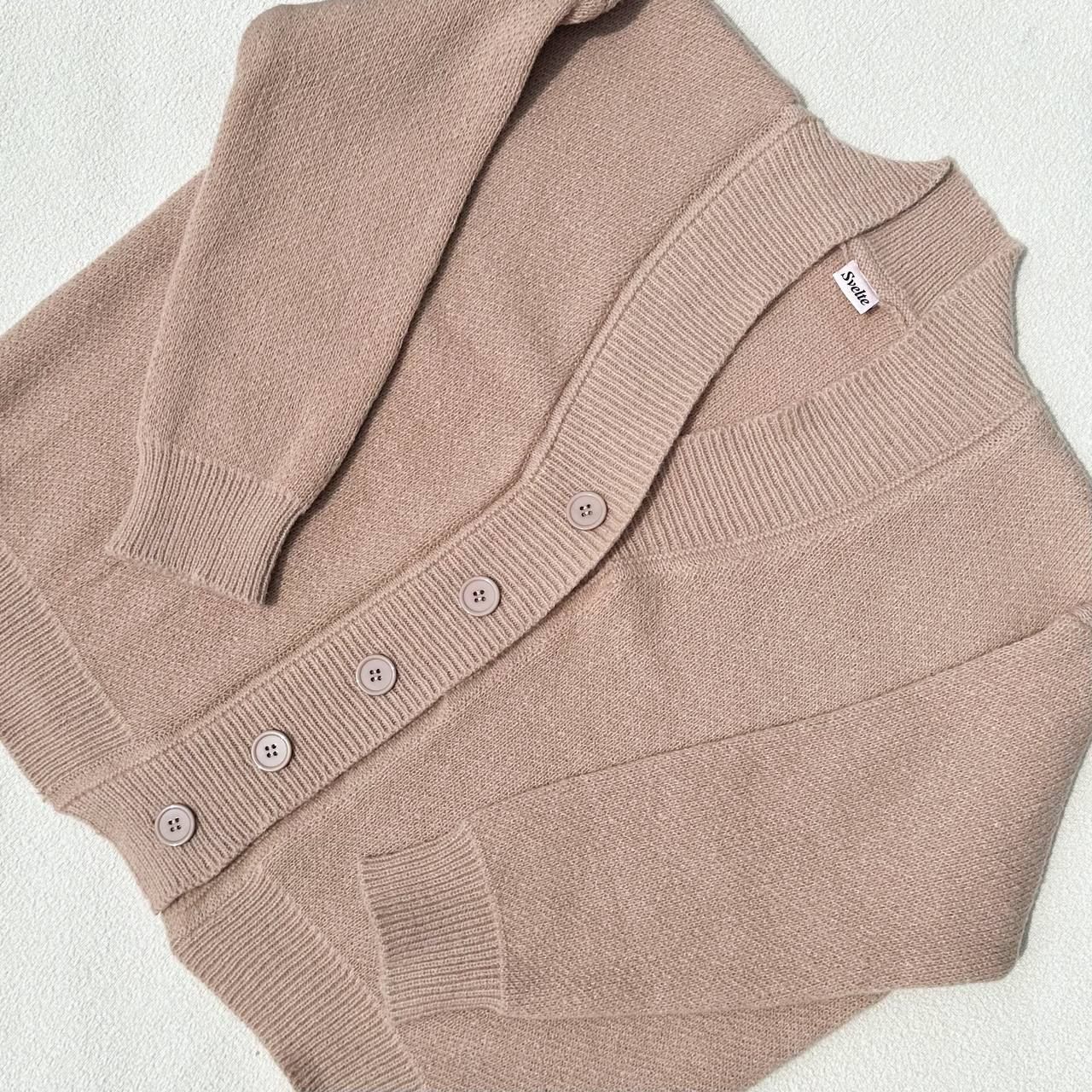 Khaki Knit Cardigan_0