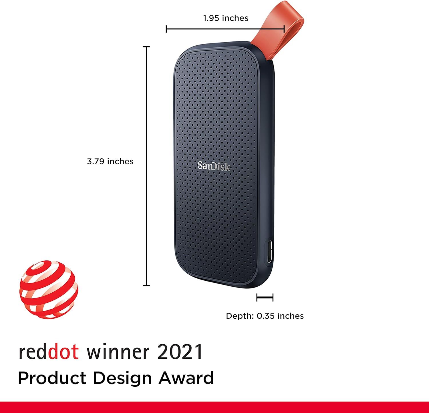 SanDisk 2TB Portable SSD (SDSSDE30-2T00-G26) - Up to 800MB/s, USB-C, USB 3.2 Gen 2, Updated Firmware - External Solid State Drive_5