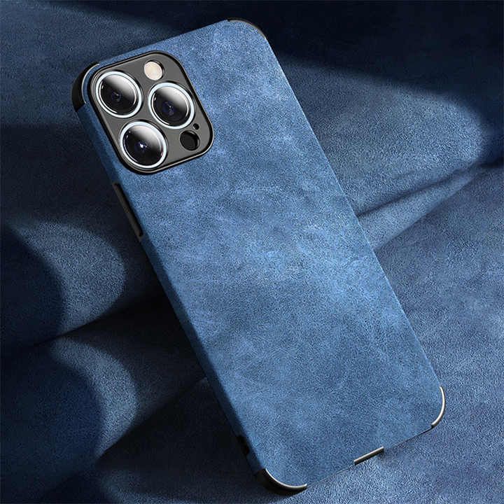 iPhone 14 /15 Lambskin Leather Phone Case_4