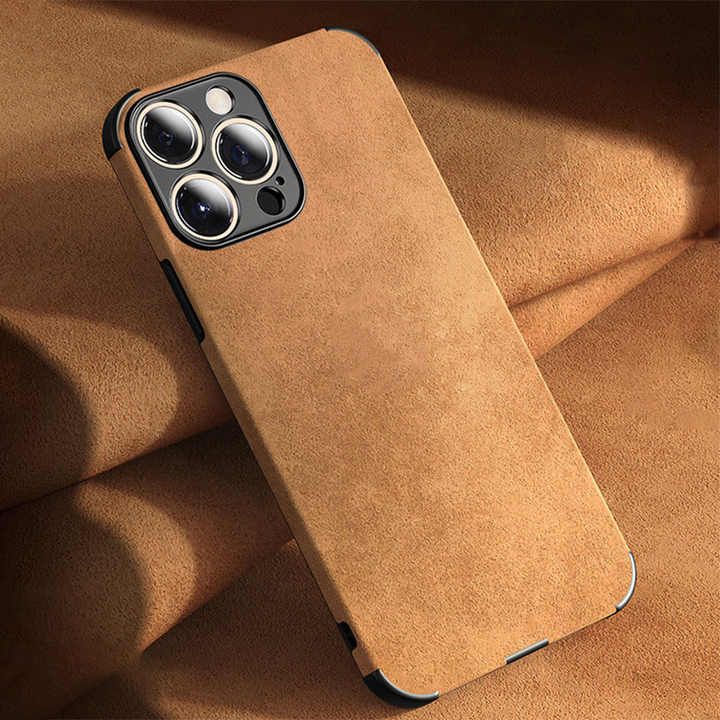 iPhone 14 /15 Lambskin Leather Phone Case_3