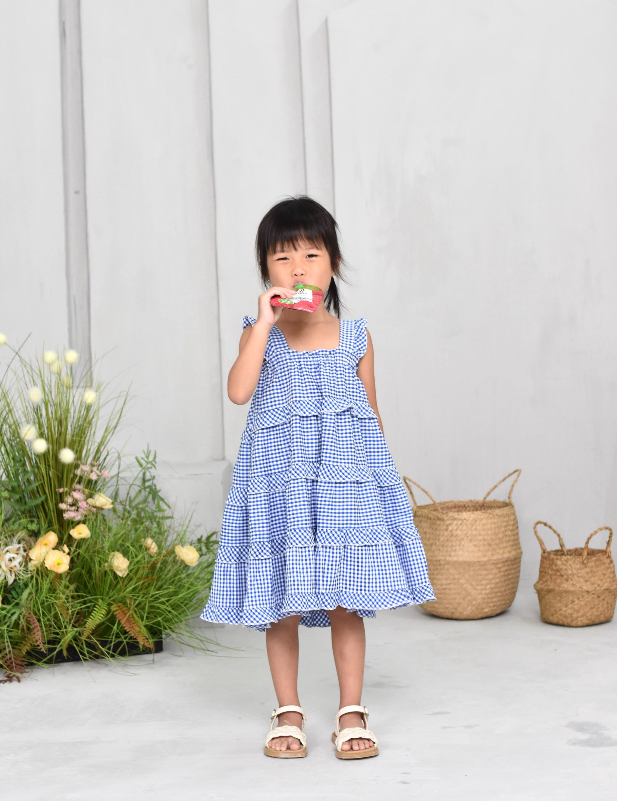 (GIRL) BLUE CHECKERED DRESS_0