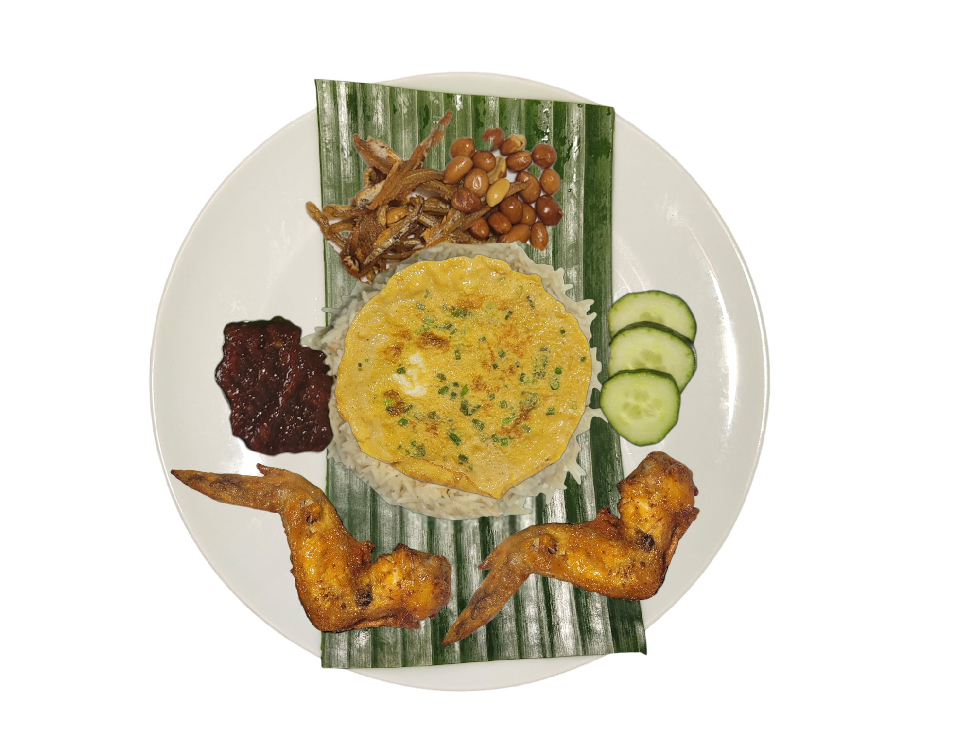 Nasi Lemak with Double Chicken Wings_0