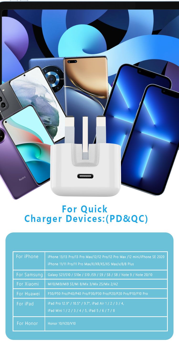 UK Plug UKCA 20W PD Power Adapter Type-C_11