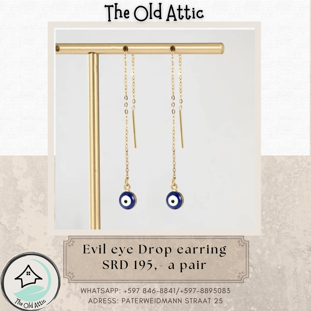 Evil eye drop earrings _0