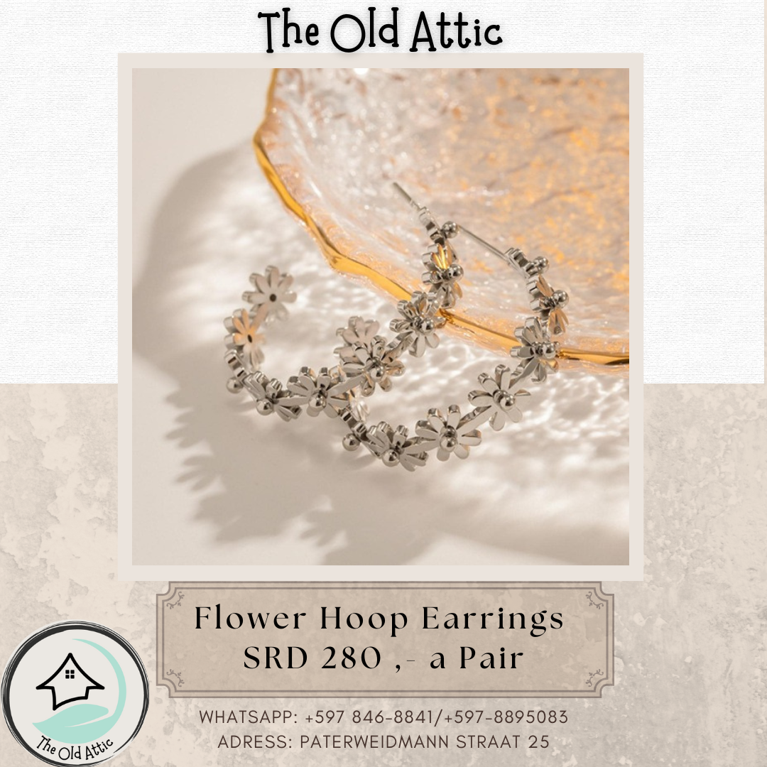 Flower Hoop Earrings _0