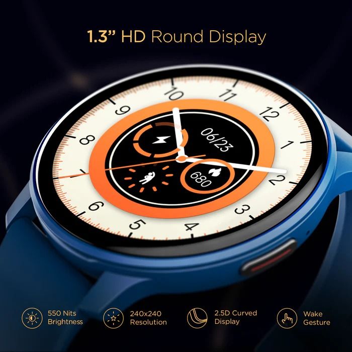 BoAt Lunar Call 1.28” (3.25 cm) HD Display Smartwatch, BT Calling, ENx™ Algorithm, Bilingual, 100+ Sports Mode  _3