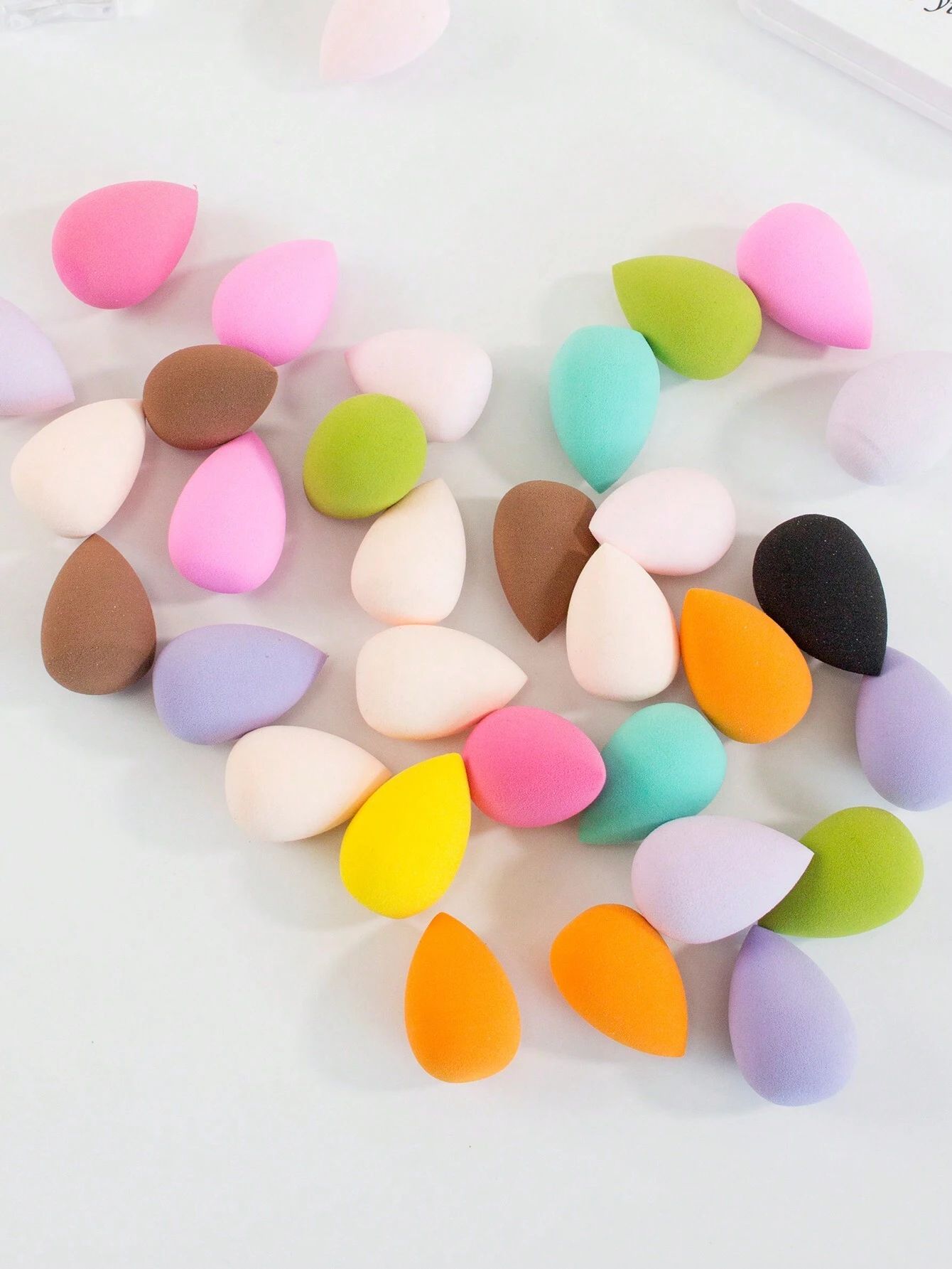 2pcs Mini Makeup Sponges - Multicolor/Multi-Shape_0