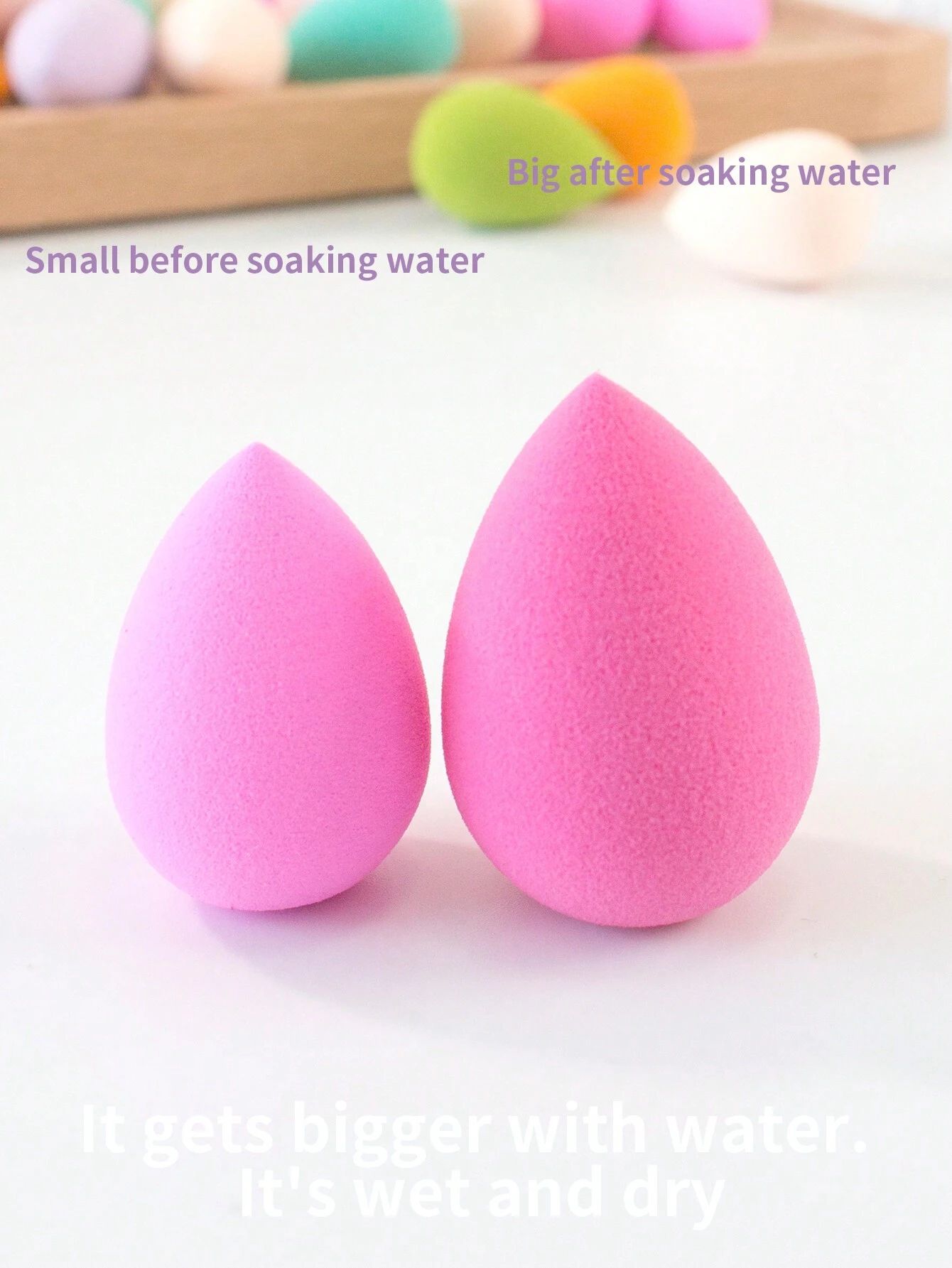 2pcs Mini Makeup Sponges - Multicolor/Multi-Shape_2