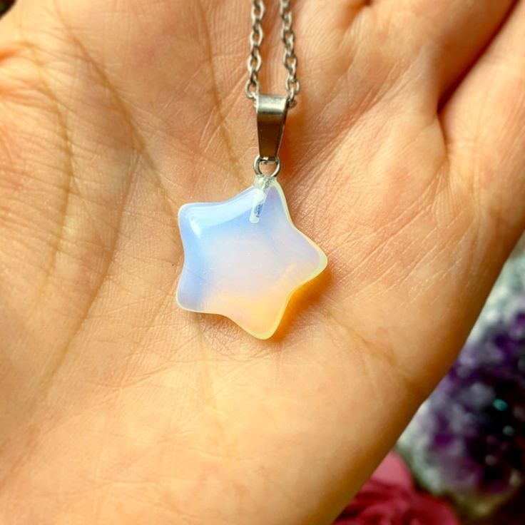 Opalite star pendant _0