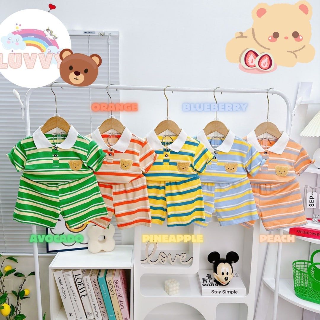 [113] Teddy & Stripes Polo Play Set (90~120)_1