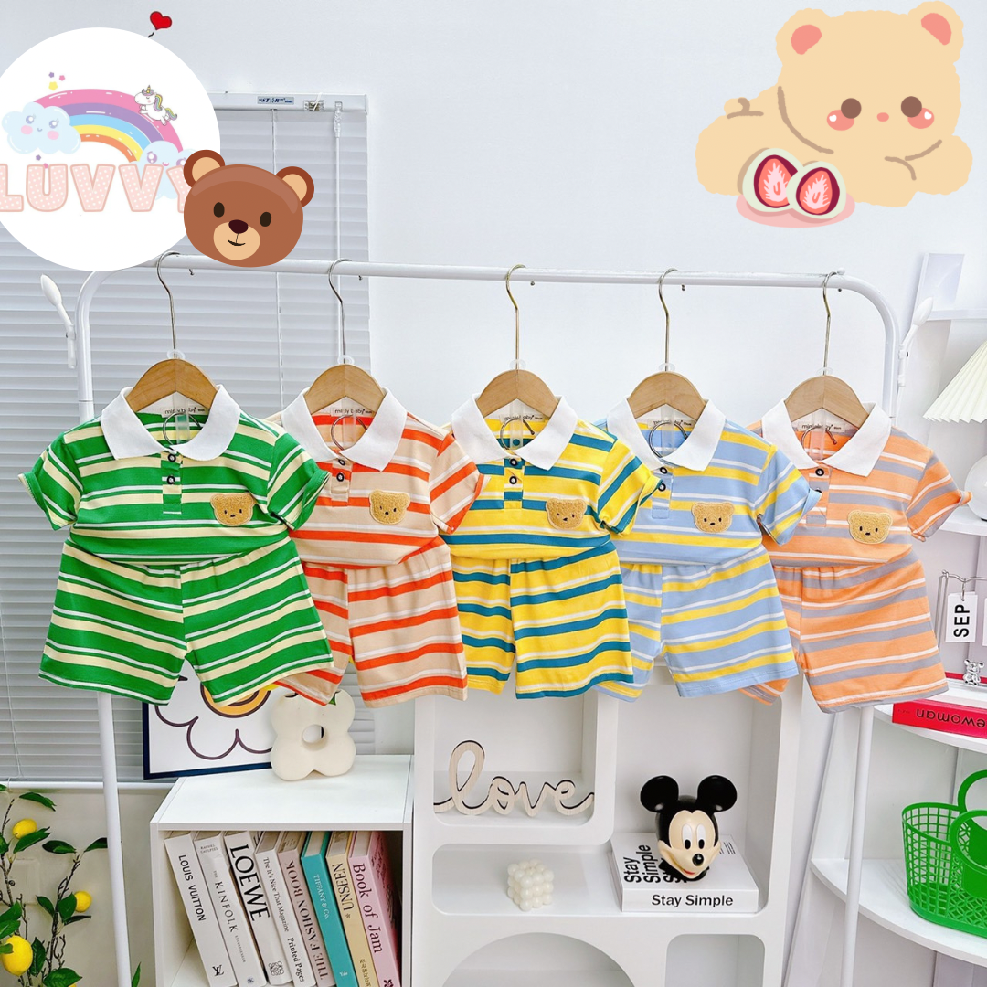 [113] Teddy & Stripes Polo Play Set (90~120)_0