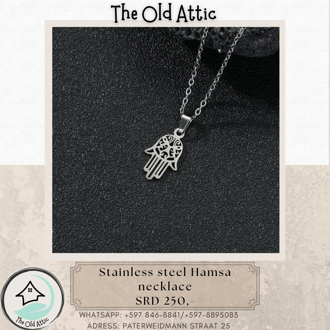 Stainless Steel Hamza Necklace _0