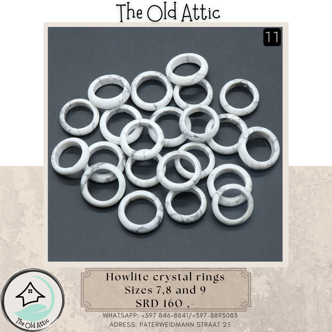 Howlite Crystal rings _0