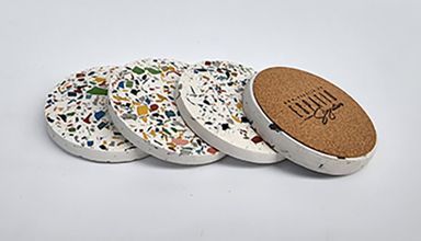 4 Terrazzo Coasters  _0