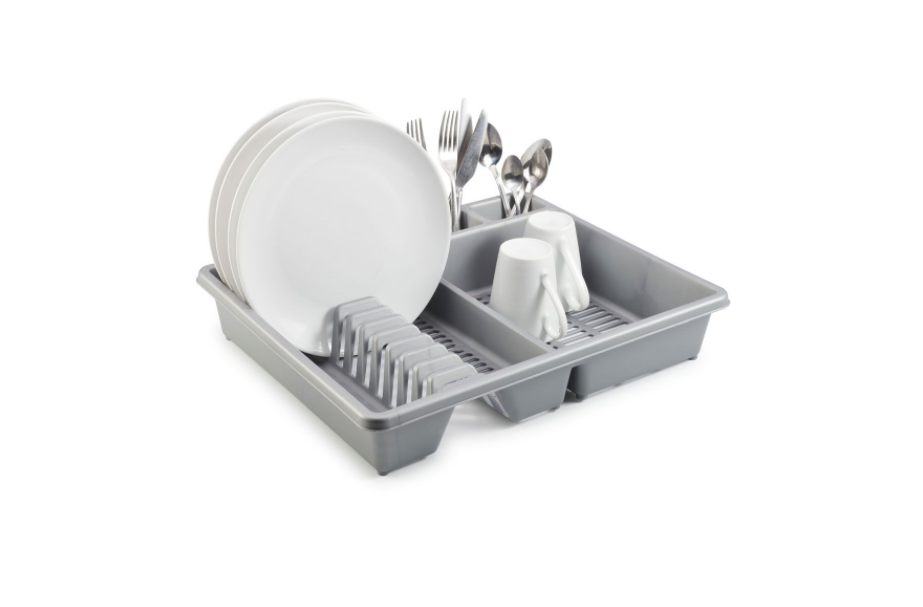 DISH RACK, GREY PLASTIC_0