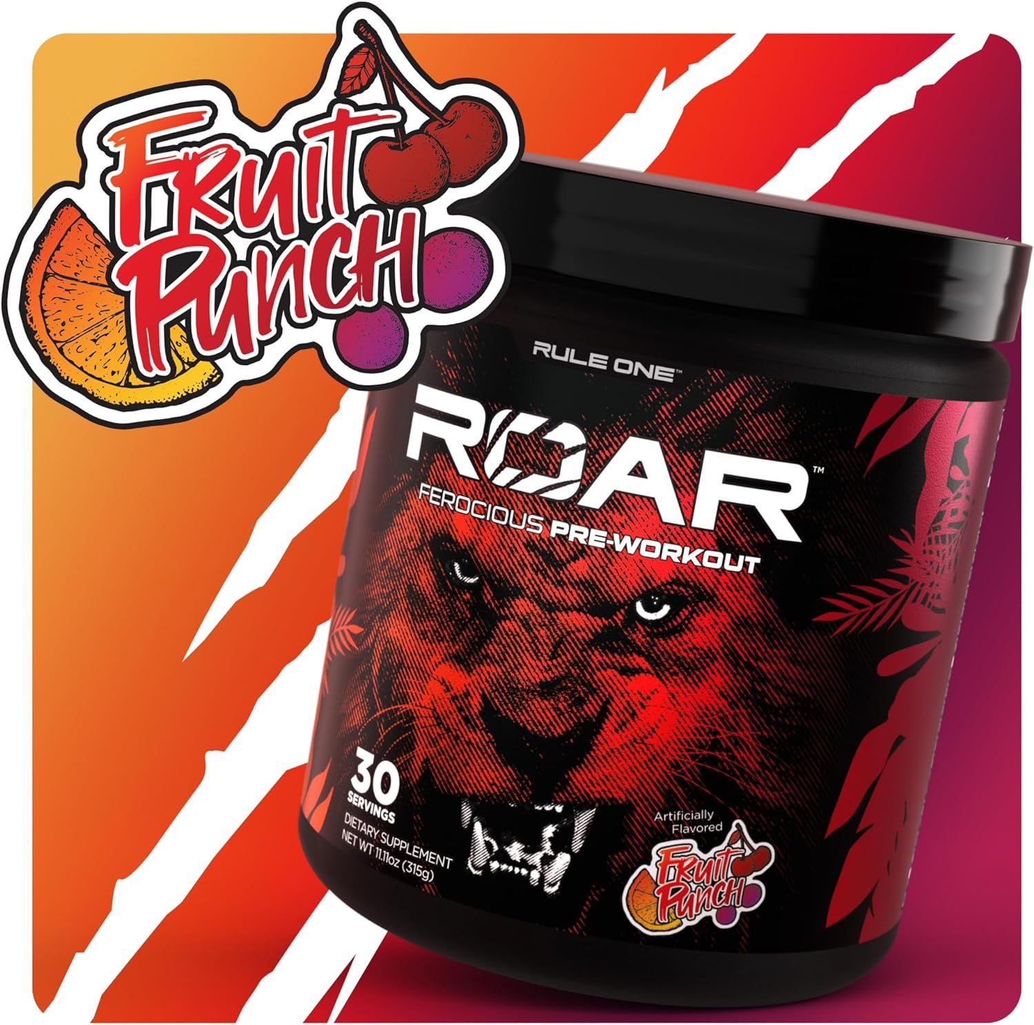 R1 ROAR PRE-WORKOUT FRUIT PUNCH 30 SERVINGS_1