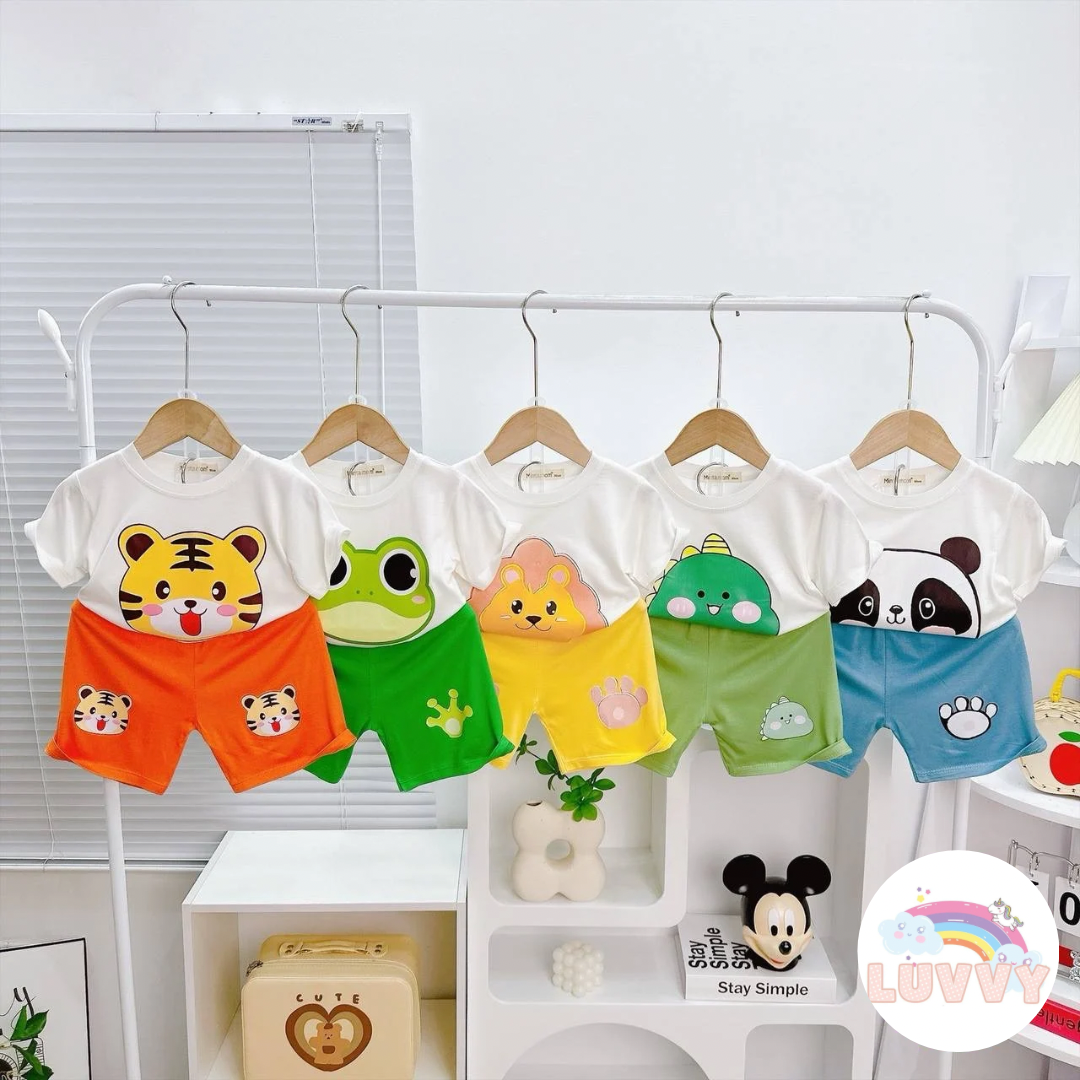 [119] Animals Short Sleeve Play Set (90~120)_0