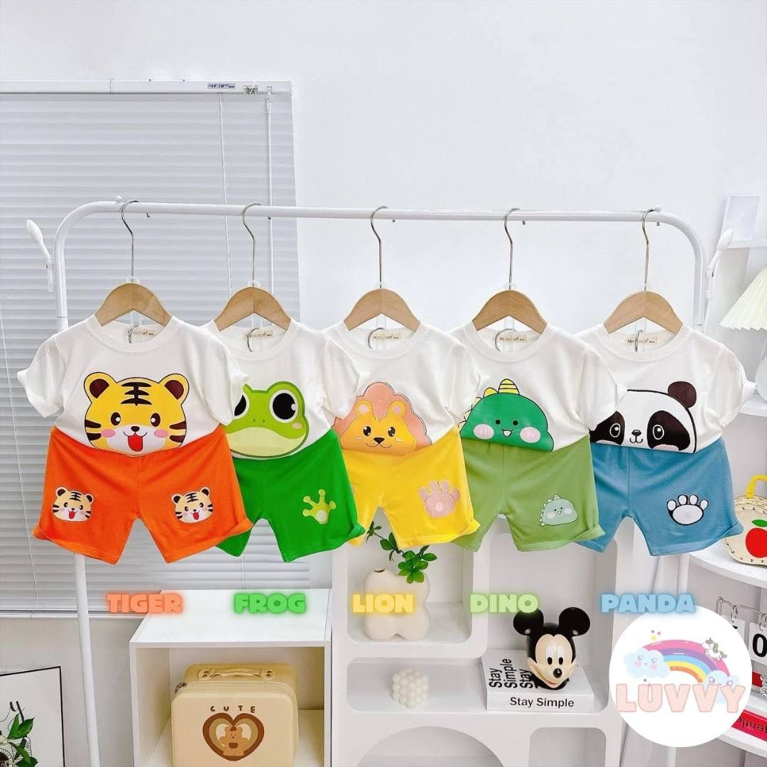 [119] Animals Short Sleeve Play Set (90~120)_1