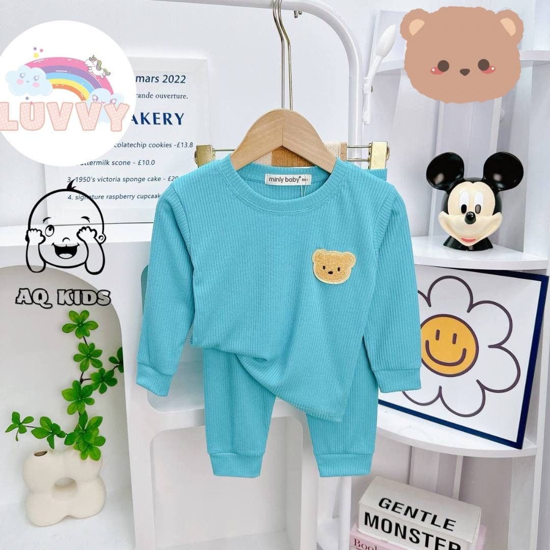 [120] Teddy Ribbed Pajamas Set (90~120)_4