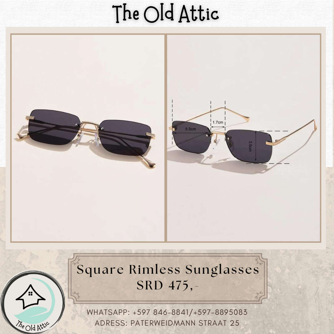 square rimless sunglasses _0