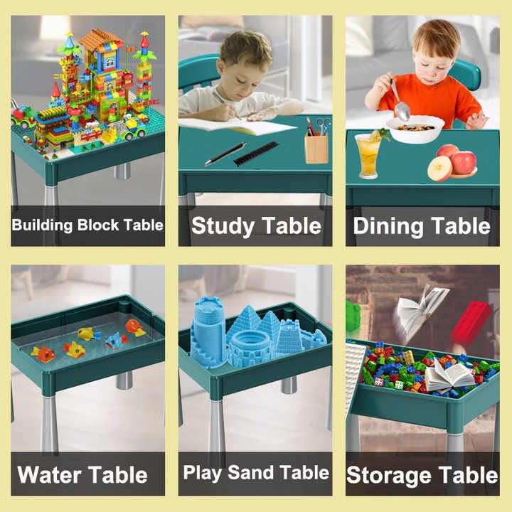 Building Block Table Children Art_1