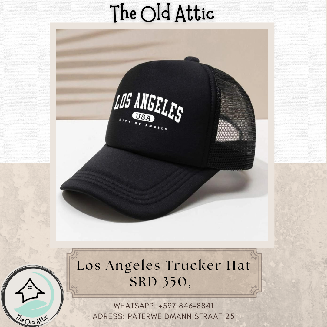 los angeles black trucker hat_0