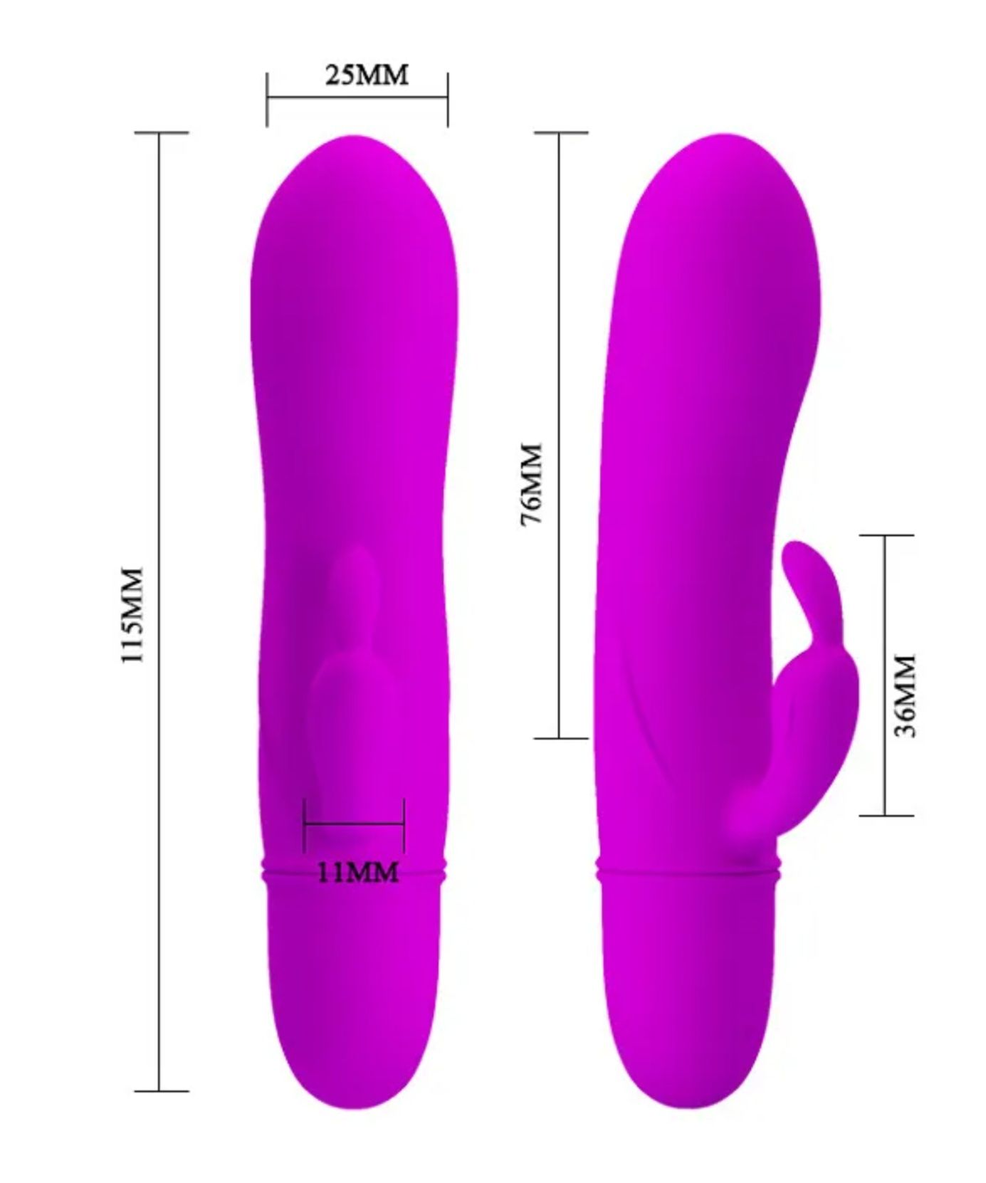 10 Speed Vibrating Dildo Rabbit Vibrator_1