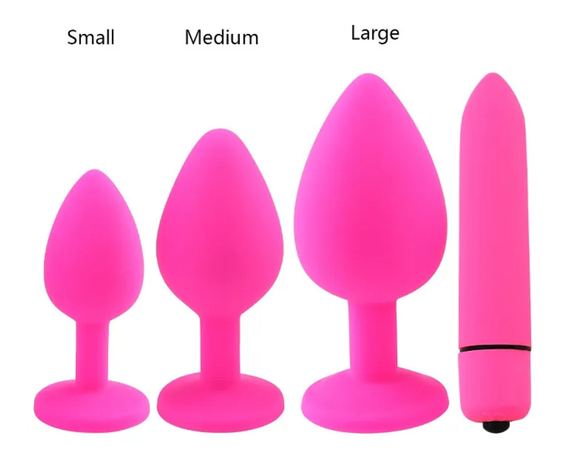 Anal Plug Mini Bullet Vibrator Waterproof Silicone Dildo_4