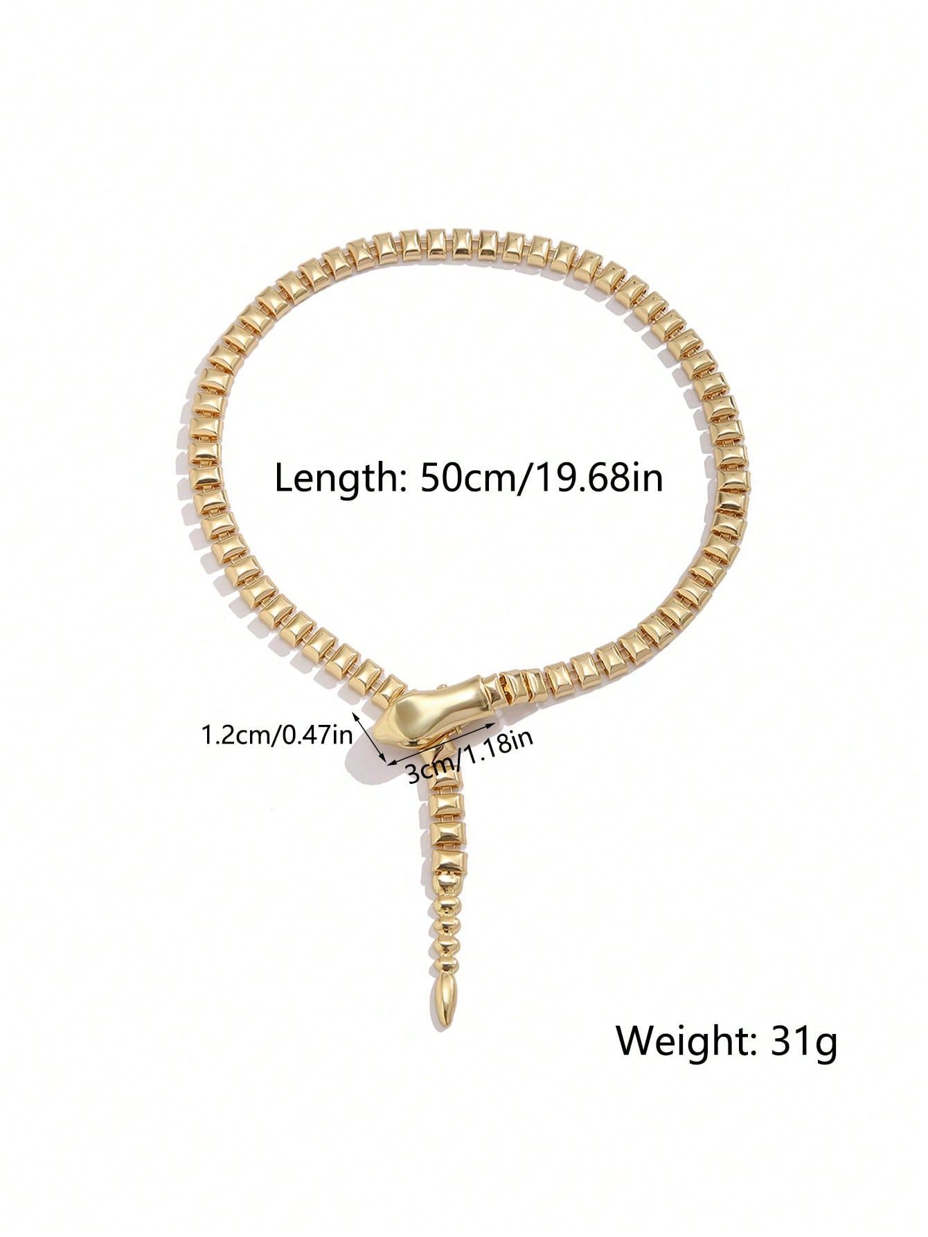 Gold Snake Chain Necklace_4