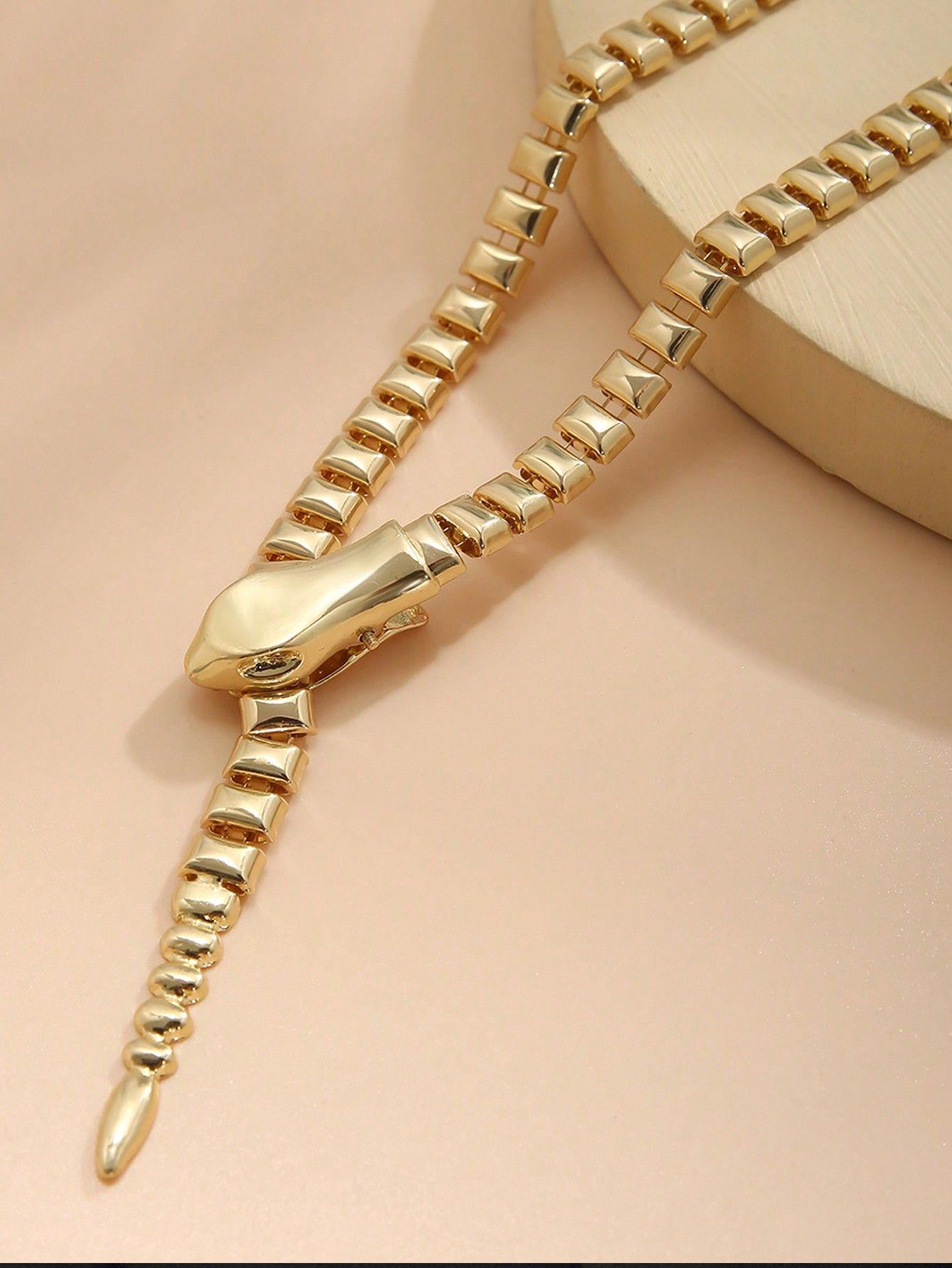 Gold Snake Chain Necklace_2