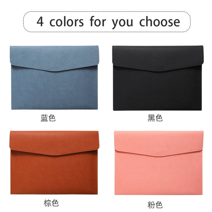 Documents Pouch PU Leather File pockets Folder Bag_7