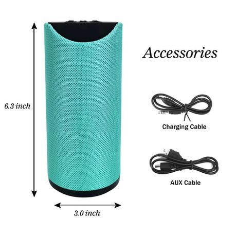 Harwa Portable Wireless Speaker with TF Card Functionality - Turquoise_0